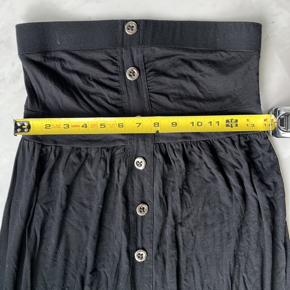 Kenzie black maxi dress, with silver buttons, size small - Picture 5 of 5